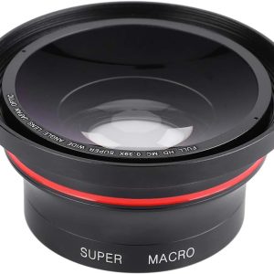 55Mm Wide Angle Lens,37Mm Fisheye Lens Camcorder,Universal Wide Angle Lens for Camcorder,Dv Digital Camera 0.39X Super Wide Angle Lens for Dv Cameras Mobile Phones with 37Mm Phone Clip