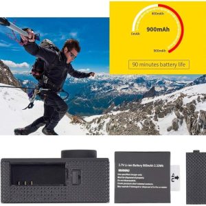 VEMONT Action Camera, 1080P 12MP Sports Camera Full HD 2.0 Inch Action Cam 30m/98ft Underwater Waterproof Snorkel surf Camera with Wide-Angle Lens and Mounting Accessories Kit